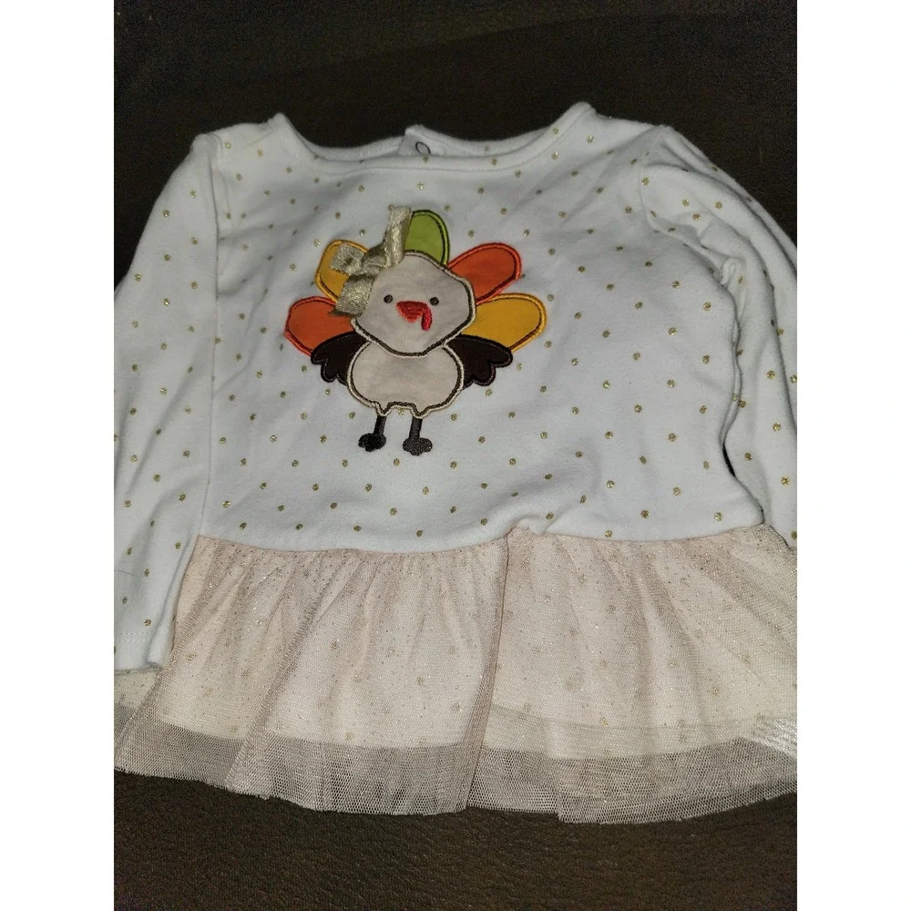 Baby essentials fall Thanksgiving turkey outfit top and leggings‎ size 18 months